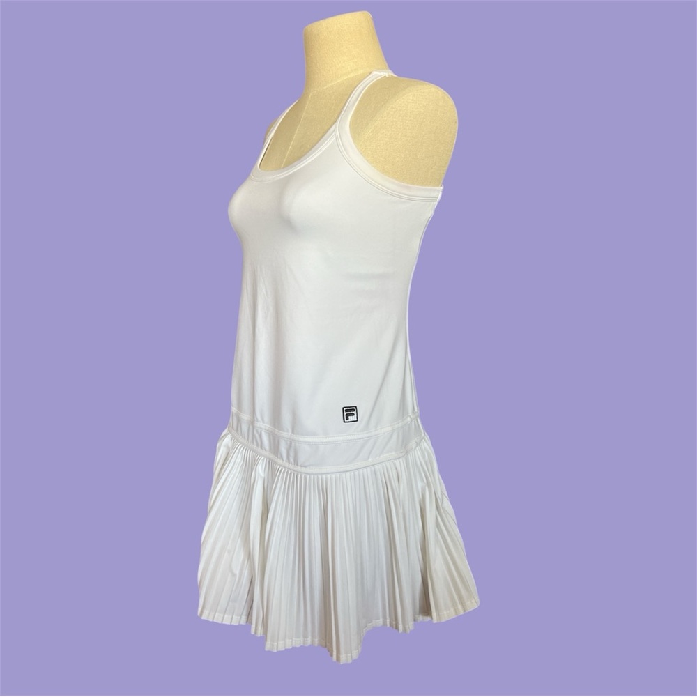 FILA White Tennis Dress with Pleats